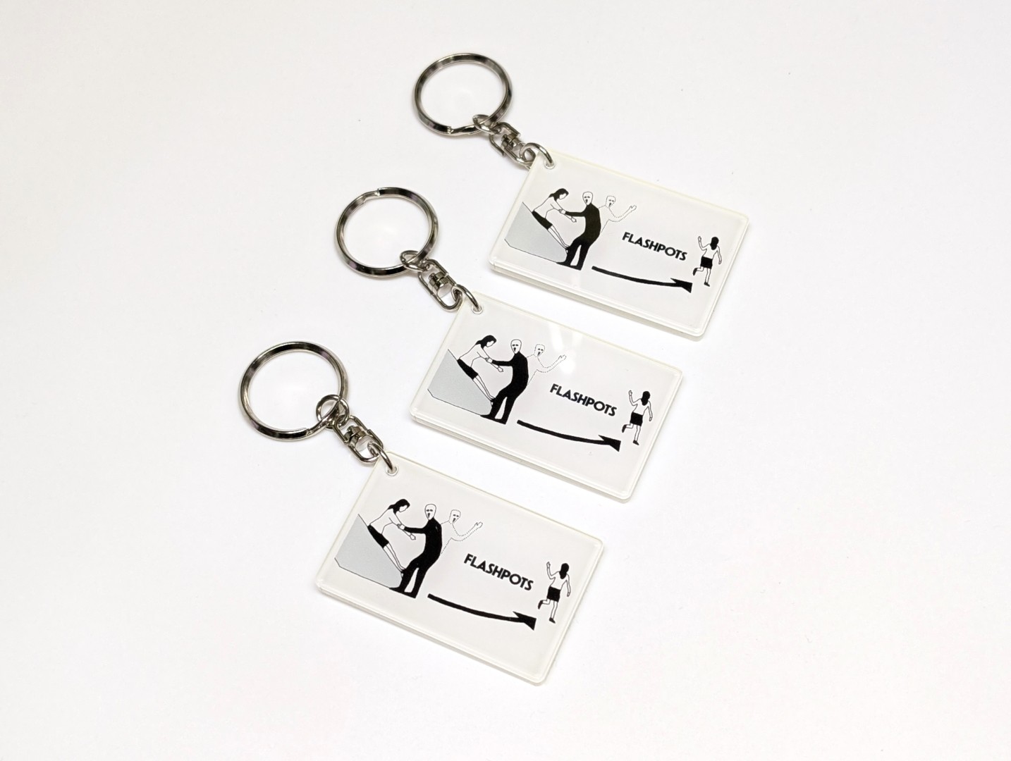 アクリルキーホルダー製作　FLASHPOTS　貼り合わせキーホルダー　東京都